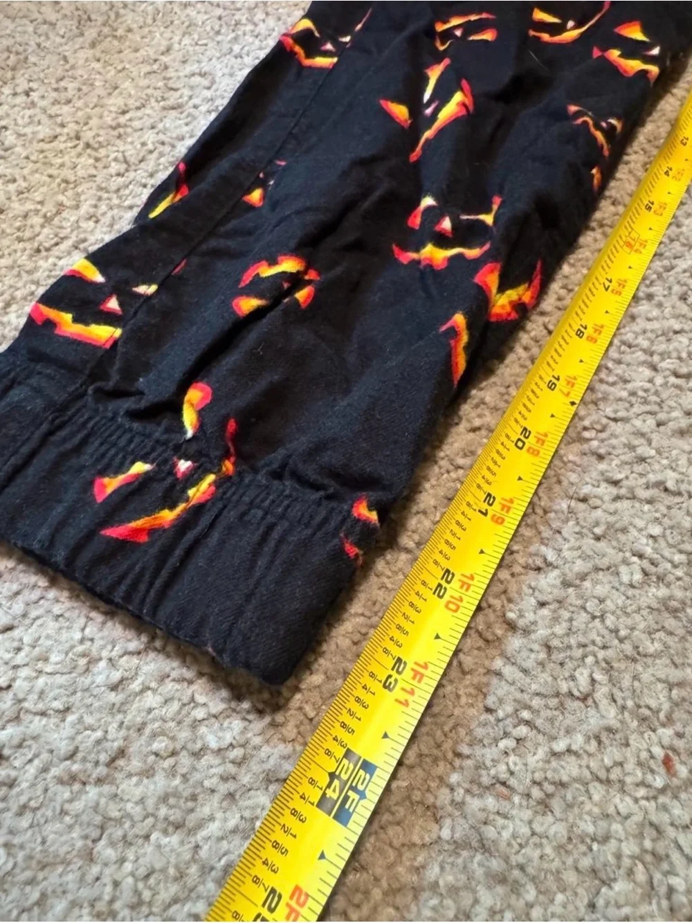 American Eagle Black Lounge Pants with Red and Yellow Accent